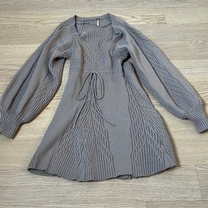 Free people emmaline mini dress in taupe in XS